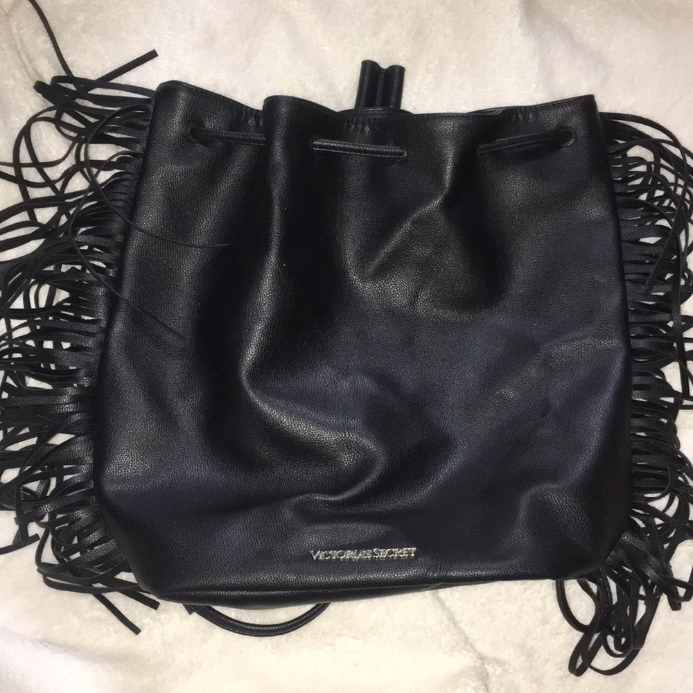 Victoria’s Secret leather drawstring bag